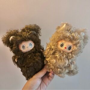 Custom Handmade Labubu Set - Brown & Sandy Blonde